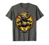 Mademark Elephant Scared by Tiny Mouse Funny Animal Design T-Shirt - Men - Asphalt Grey
