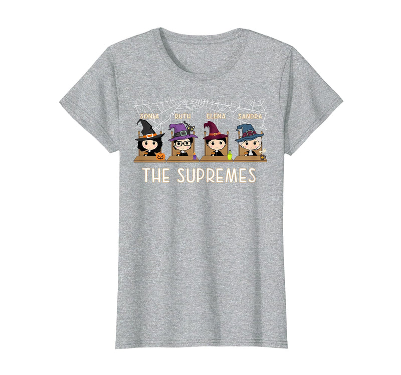 RBG Supremes Court cute gift THE SUPREMES Halloween Cute Woman Supreme Court Justices RBG T-Shirt - Heather Grey