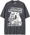 BABATEES U.S.A. MAX-Heavyweight Punk Rock Animals Shaka Wear Oversized 7.5oz Cotton Tshirt - Great Pyrenees