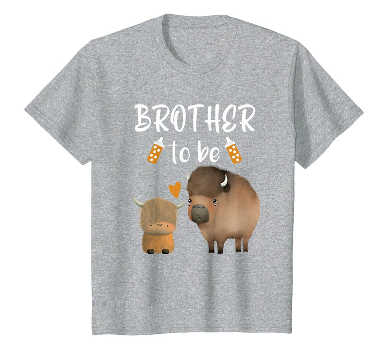 Cute Animal Buffalo Baby Shower For Brother To Be Brother to Be Buffalo Baby Shower Bison for Boy Or Girl T-Shirt - Heather