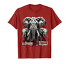 Mademark Elephant Mom Squad Cute Wildlife Design T-Shirt - Men - Cranberry Red
