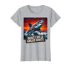 Mademark Built Like a Great White Shark Women Design T-Shirt - Heather Grey