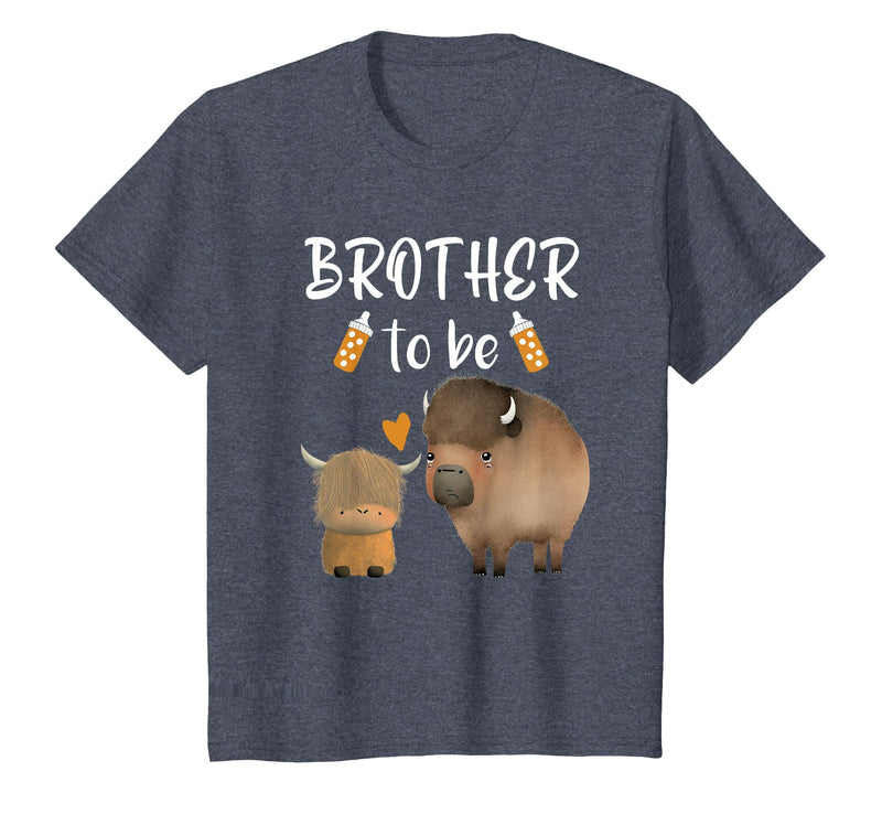 Cute Animal Buffalo Baby Shower For Brother To Be Brother to Be Buffalo Baby Shower Bison for Boy Or Girl T-Shirt - Heather