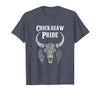 Chickasaw Pride Native American Nice Gifts Chickasaw Pride Tribe Native American Indian Buffalo T-Shirt - Heather Blue