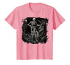 Scary Cyclist Skeleton Gifts Cycling Skeleton Mountain MTB Bicycle Cyclist Skeleton T-Shirt - Pink