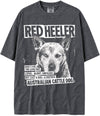 BABATEES U.S.A. MAX-Heavyweight Punk Rock Animals Shaka Wear Oversized 7.5oz Cotton Tshirt - Red Heeler