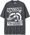 BABATEES U.S.A. MAX-Heavyweight Punk Rock Animals Shaka Wear Oversized 7.5oz Cotton Tshirt - Raccoon