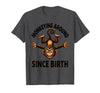 Mademark Monkeying Around Since Birth Funny Monkey Design T-Shirt - Men - Dark Heather Grey