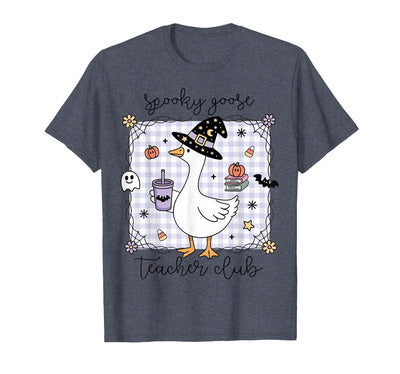 Spooky Goose Teacher Halloween Costume Funny Halloween Silly Goose Witch Spooky Goose Teacher Club T-Shirt