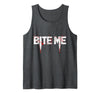 Bite Me Vampire - Easy Halloween Costumes Vampire Bite Me Last Minute Easy Halloween Costume Tank Top - Dark Heather Grey