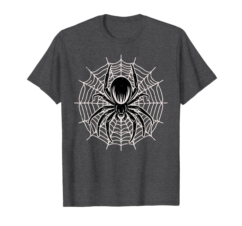 Halloween Shirts For Women Men Kids Boys Girls Halloween Spider with Web Vintage Costume Men Boys Kid Women T-Shirt - Dark