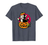 Disney Pinocchio Halloween Figaro Inside A Pumpkin Retro T-Shirt - Heather Blue