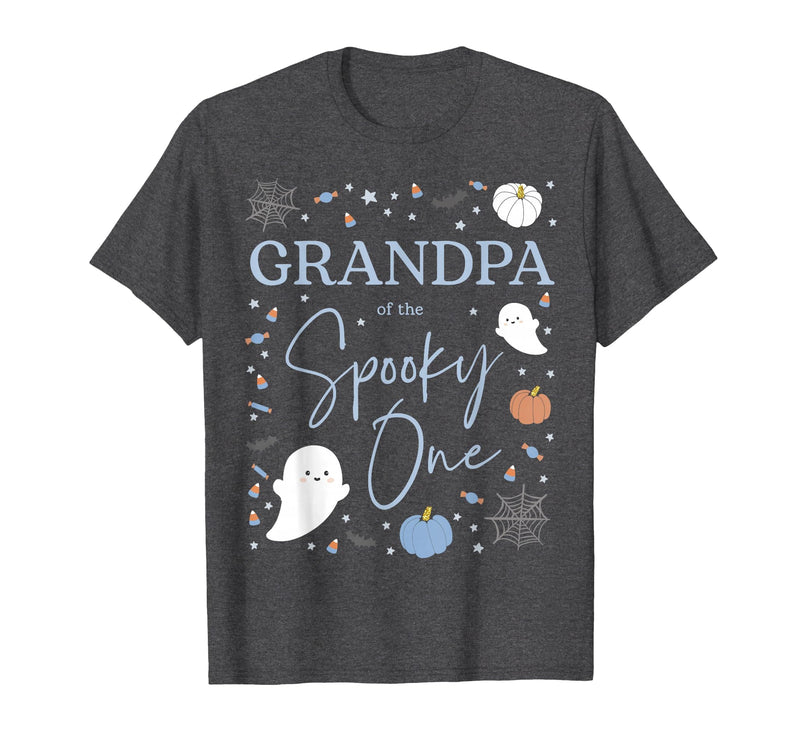 Spooky One Birthday Blue Boy 1st First Halloween Grandpa of the Spooky One First Birthday Boy 1st Halloween T-Shirt - Dark