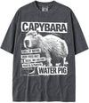 BABATEES U.S.A. MAX-Heavyweight Punk Rock Animals Shaka Wear Oversized 7.5oz Cotton Tshirt - Capybara