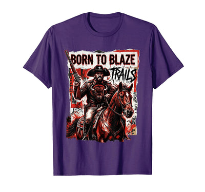 Cow Born to Blaze Trails Buffalo Soldiers Tribute T-Shirt