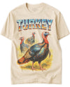 BABATEES Farm Animals Heavy Metal Tshirt for Men, Women & Farmers - 100% Natural Undyed Cotton - Turkey