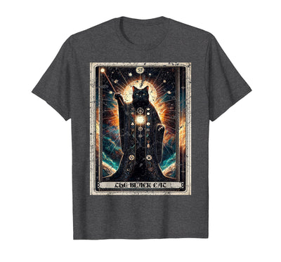 Official Cat Tarot Card Pro Graphic Print Cat Black T-Shirt