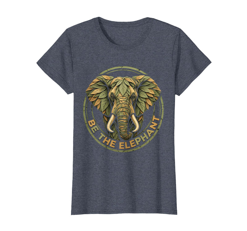 Mademark Be the Elephant Strength and Wisdom Design T-Shirt - Women - Heather Blue