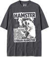 BABATEES U.S.A. MAX-Heavyweight Punk Rock Animals Shaka Wear Oversized 7.5oz Cotton Tshirt - Hamster