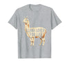 Mademark Llama Lover For Life Peru Graphic Design T-Shirt - Heather Grey