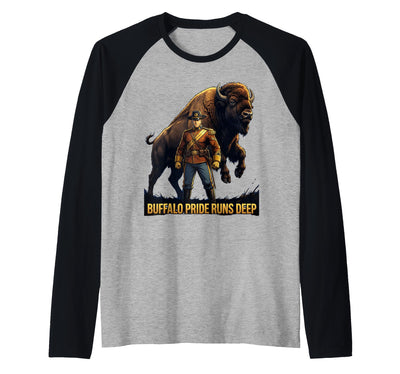 Cow Mademark Buffalo Pride Runs Deep Buffalo Soldiers T-Shirt