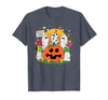 Funny Halloween gift tee Welcome Great Pumpkin Boo Witch Pumpkin Halloween T-Shirt - Heather Blue