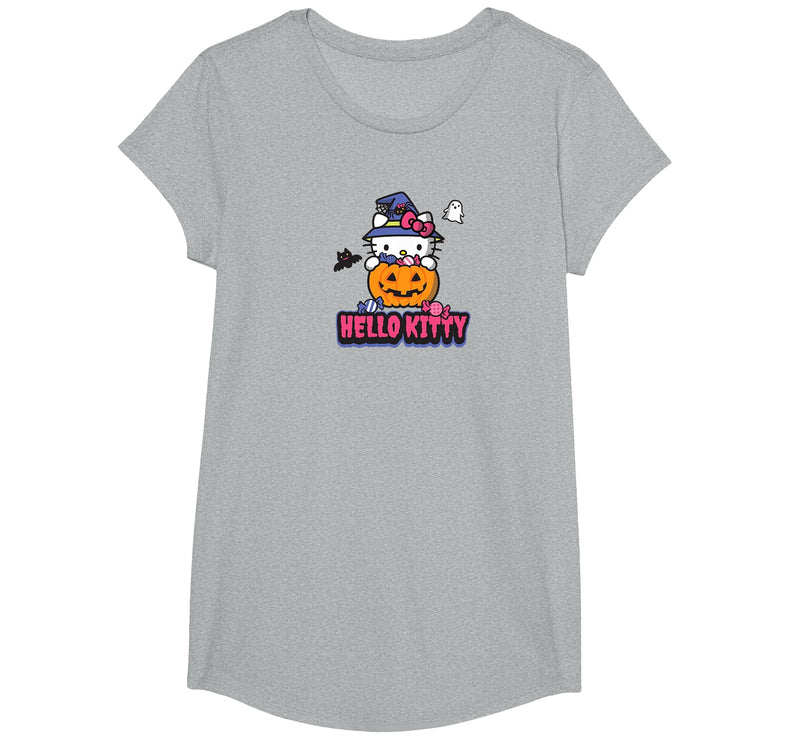 SANRIO Hello Kitty Halloween Spooky Pumpkin T-Shirt - Heather Grey