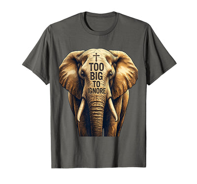 Mademark Too Big To Ignore Bold Elephant Graphic Design T-Shirt - Men