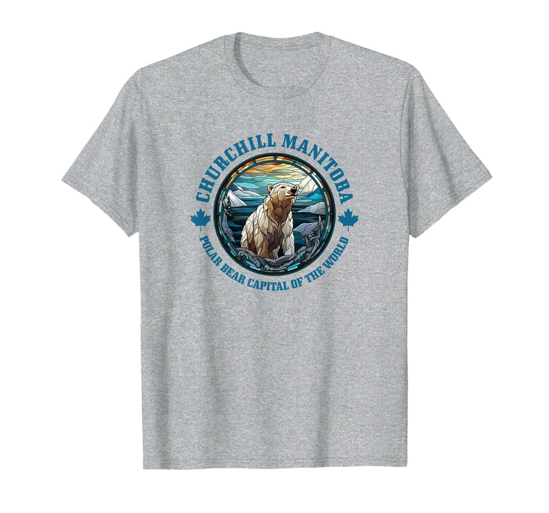 Churchill Polar Bear Shirts & Gifts Churchill Manitoba Canada Polar Bear Capital of The World T-Shirt - Heather Grey