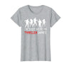 Zombie Dance Costume Halloween Party Tee Funny Zombie Halloween Shirt I’m Just Here to Thriller Dance T-Shirt - Heather Grey