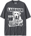 BABATEES U.S.A. MAX-Heavyweight Punk Rock Animals Shaka Wear Oversized 7.5oz Cotton Tshirt - Yellow Lab