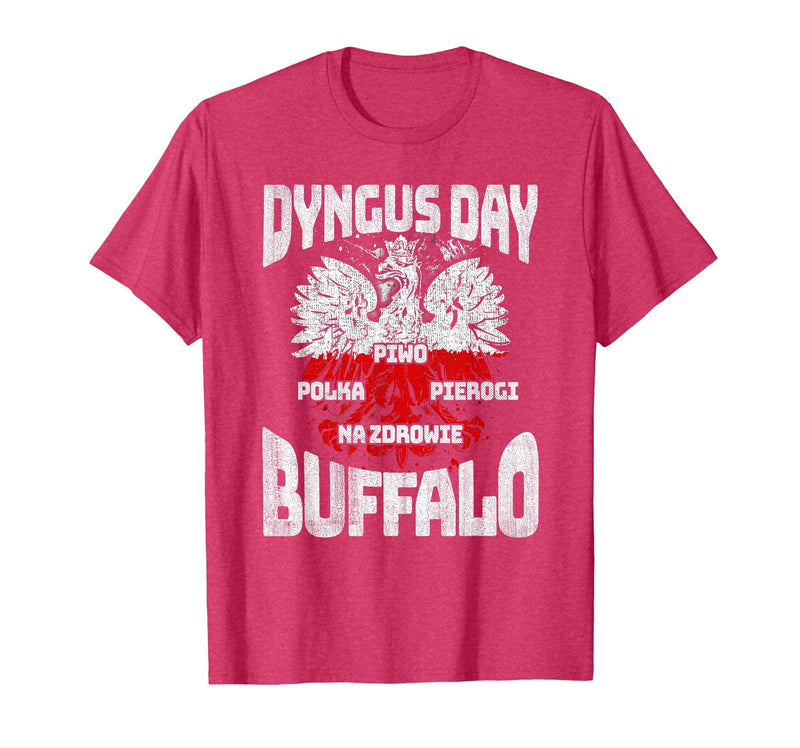 Polish Heritage Gifts Dyngus Day Buffalo New York Piwo Polka Pierogi Na Zdrowie T-Shirt - Red Heather