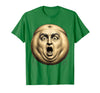 Mademark Belly Button Surprised Cartoon Face Funny Graphic T-Shirt - Men - Kelly Green