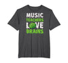 Scary Funny Halloween Party Decor and Supply Ideas Music Teachers Love Brains Funny Cute Teaching Halloween T-Shirt - Dark