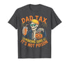 Dad Tax Halloween Pumpkin Candy Art Dad Tax Halloween Pumpkin Candy Funny Skull Men Dad Joke T-Shirt - Dark Heather Grey