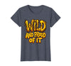 Mademark Wild and Proud of It Monkey Graphic Design T-Shirt - Women - Heather Blue