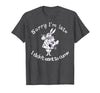 Sorry I'm Late, I Didn't Want to Come White Rabbit Watch T-Shirt in Dark Heather Grey