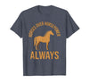 Mademark Horses Over Horsepower Always Equestrian Design T-Shirt - Men - Heather Blue