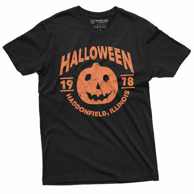 Silver Lake T-shirts Halloween Pumpkin T-Shirt Movie Popular Culture 1978 Haddonfield, Illinois Tee Shirt