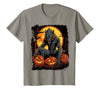 FrightNightFits Werewolf Orange Halloween T-Shirt - Slate Grey