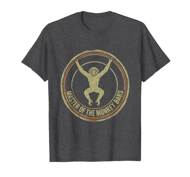 Mademark Master of the Monkey Bars Preschool Boy Design T-Shirt - Men - Dark Heather Grey