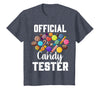 Candy Tester Sweets Lover Gifts & Apparel Official Candy Tester Halloween Costume Boys Girls Kids T-Shirt - Heather Blue