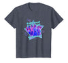 Stranger Things Starcourt Mall Vintage Neon Group Portrait T-Shirt - Heather Blue
