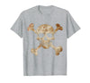 Halloween Designs. Pirate Flag Skull and Crossbones Skeleton Graphic Halloween T-Shirt - Heather Grey