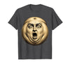 Mademark Belly Button Surprised Cartoon Face Funny Graphic T-Shirt - Men - Dark Heather Grey