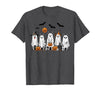Spooky Dog Lovers Haunted Halloween Designs Halloween Ghost Dogs Pumpkin Candy Party Costume T-Shirt - Dark Heather Grey