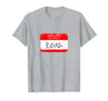 Hello My Name is Funny Halloween Costume Tees Hello My Name is Zeus Funny Halloween Greek Gods Tshirt T-Shirt - Heather Grey