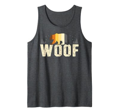 Mens Woof Bear Pride Retro Nature Gay Men Bear Flag Tank Top