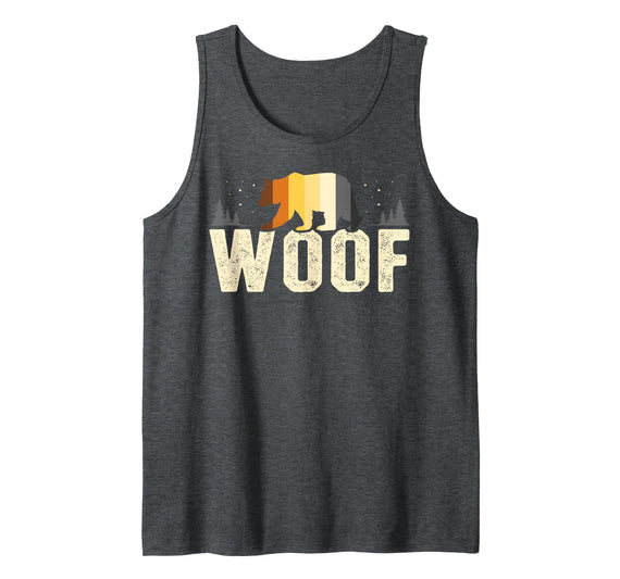 Bear Community Bear Brotherhood Gay Men Gifts Mens Woof Bear Pride Retro Nature Gay Men Bear Flag Tank Top - Dark Heather Grey