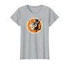 The Persnickety Owl Vintage Halloween Ephemera The Black Cat Magazine Halloween Cat Rabbit and Banjo T-Shirt - Heather Grey